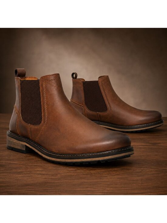 SD2 - Dune London Chorleys Brown Leather Wide Fit Chelsea Boots Men’s EU 41 US 8 main image 9